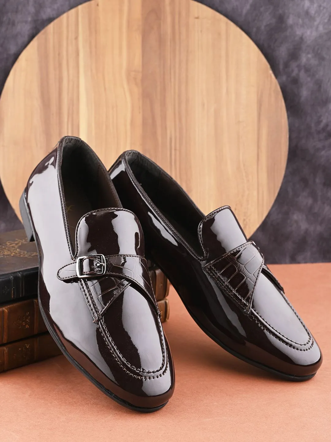 House of Pataudi  Men Round Toe Formal Loafers